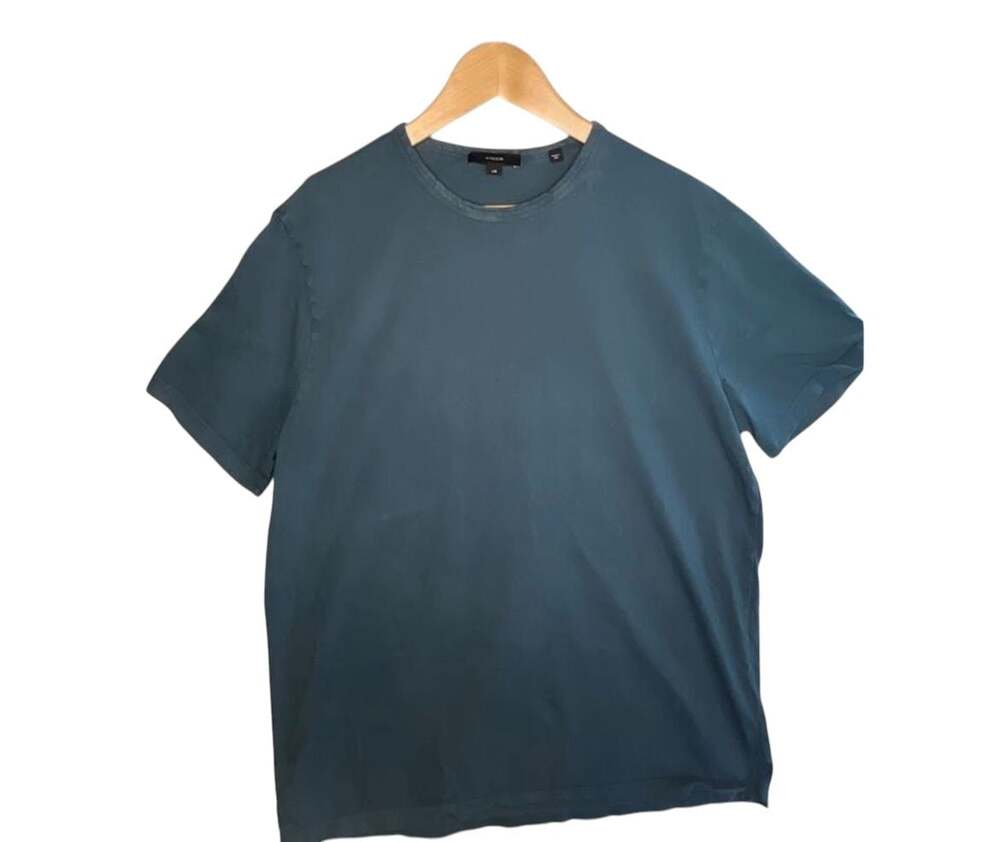 Vince Men's Faded Blue Crew Neck Short Sleeve T-Shirt